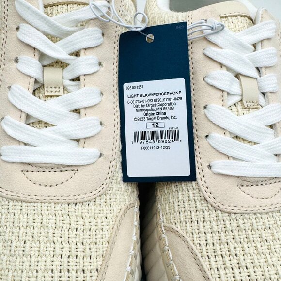 Universal Thread Platform Sneakers Light Beige Womens Size 12 Textured Knit NWT - Picture 8 of 8